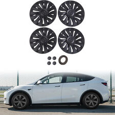 4PCS Hubcaps 19 inch Full Coverage Gemini Wheel Cover Cap Set for Tesla Model Y picture