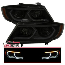 Smoke Fits 2006-2011 BMW E90/91 325i 328i Sedan Dual 3D LED Projector Headlights picture