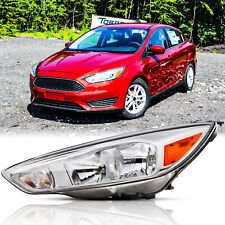 For 2015-2018 Ford Focus Chrome Headlights Assembly Driver Side W/O DRL W/Bulbs picture