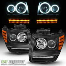 2007-2012 Dodge Nitro CCFL Halo DRL Projector Headlights w/LED Signal Light Lamp picture
