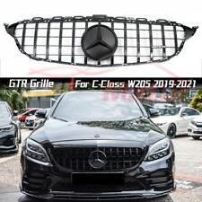 Glossy Black GTR Style Grille W/Star For Benz C-Class W205 2019-21 C180 C300 C43 picture