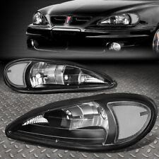 FOR 99-05 PONTIAC GRAND AM PAIR BLACK HOUSING CLEAR CORNER HEADLIGHT HEAD LAMPS picture