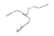 AWE Track Exhaust Non-Resonated Chrome Tips MK7 Jetta GLI 19-21 for OEM Downpipe picture