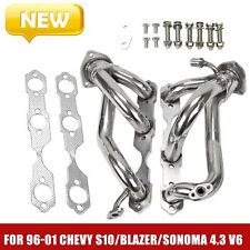 For 96-01 Chevy S10 Blazer Sonoma 4.3L V6 4WD Exhaust Header Manifold StainlesC2 picture