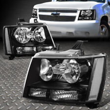 FOR 07-14 CHEVY TAHOE SUBURBAN BLACK HOUSING CLEAR CORNER HEADLIGHT HEAD LAMPS picture