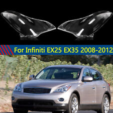 Fit Infiniti EX25 EX35 2008-2012 Pair Clear Headlight HeadLamp Lens Cover Shell picture