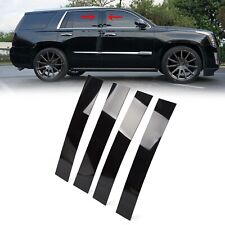 Gloss Black Pillar Posts for Cadillac Escalade 07-14 Door Trim Piano Cover Kit picture