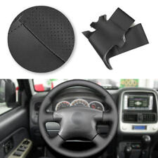 BLACK Leather Steering Wheel Cover For Nissan Almera X-Trail Primera Pathfinder picture