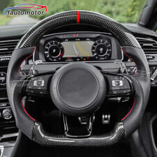 Carbon Fiber Flat Sport Steering Wheel For 2014-2018 VW Golf 7 GTI Golf R MK7  picture
