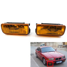 PAIR Replacement Fog Light Lens Amber for 92-98 BMW E36 318i 318ti 323i 328i AS picture