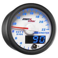 52mm White & Blue MaxTow Double Vision 2200 F Exhaust Gas Temp Gauge picture