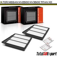2x Engine Air Filter for Nissan TITAN XD 2016-2023 NV2500 NV3500 2017-2021 5.6L picture