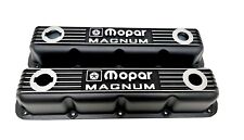 NOS Mopar MAGNUM Valve Cover Set,  5.2L / 5.9L V8 - Black, Classic Finned  picture