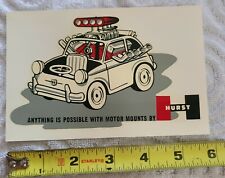 Rare 1960's Hurst Motor Mounts Waterslide Decal Speed Shop Blower Hot Rod Fiat  picture