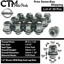 20PC CHROME NISSAN INFINITI 12x1.25 OEM FACTORY STYLE REPLACEMENT MAG LUG NUTS picture