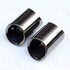 2X Titanium Tail Muffler Exhaust Pipe Trim For BMW 528i 530i 535i 535d F18 F10 picture