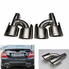 C63 Exhaust Muffler Tips AMG For C250 C300 C350 Mercedes W204 W211 C-Class SS304 picture