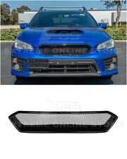 For 18-21 Subaru WRX STi JDM CS Style Glossy Black Front Mesh Grille Vent Cover picture
