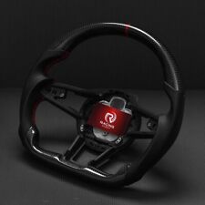 Real carbon fiber Flat Customized Sport Universal Steering Wheel For TT TTS R8 picture