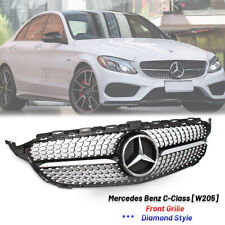 Front Grille Grill W/Led Star For Mercedes Benz C200 C250 C300 C400 2015-2018 picture