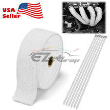 White Exhaust Pipe Insulation Thermal Heat Wrap 2
