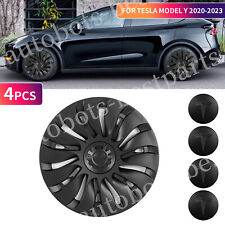 Hubcaps for Tesla Model Y 2020-23 Storm Wheel Rim Cover 4PCS 19inch Matte Black picture