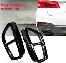 Gloss Black Stainless Exhaust Muffler Outlet Tip Trim Fits 18-22 G30 540i Msport picture