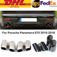 Pair Modified Car Exhaust Muffler Tip Pipe For Porsche Panamera 970 2011-2016 picture