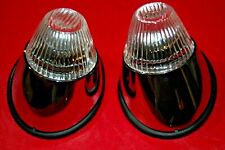 VW KARMANN GHIA FRONT TURN SIGNAL LIGHTS, COMPLETE KIT, ALL CLEAR, ALL YEARS picture