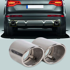 Useful 2PCS CHROME EXHAUST TIP PIPE Fit for Audi Q7 3.0 TDI TFSI 06-2013 picture