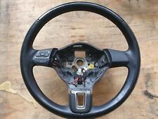 VW POLO STEERING WHEEL LEATHER, 6R, CIRCULAR CENTER, W/ CONTROL TYPE 6R0419091F picture
