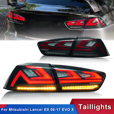 4Pcs LED Smoke Tail Lights For 08-17 Mitsubishi Lancer EX EVO X Sedan Rear Lamps picture