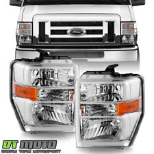 2008-2014 Ford E150 E250 E350 E450 Econoline Van Headlights Headlamps Left+Right picture