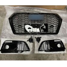 RSQ5 Front Honeycomb Mesh Grill + Fog Lamp Grilles For Audi Q5 SQ5 2018 19 2020 picture