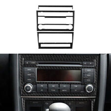 3Pcs Central CD Player Panel Trim Cover Carbon Fiber For Audi A4 S4 2007-2008 picture