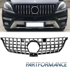Front GT Grille Chrome Black For Mercedes Benz W166 2012-2015 ML350 400 550 AMG picture