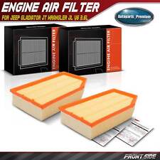 2x Engine Air Filter for Jeep Gladiator JT 2020-2023 Wrangler JL 2018-2023 3.6L picture