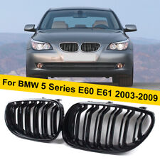 For BMW 5-Series E60 E61 525i 530i 550i 2005-2009 Gloss Kidney Grille Dual Slats picture