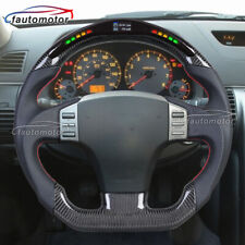 Carbon Fiber Perforated Leather LED Steering Wheel for 04-07 Infiniti G25 G35 picture
