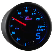52mm Black & Blue MaxTow Double Vision 30PSI Turbo Boost/Vacuum Gauge picture