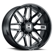 22x12 Hostile 119 Vulcan Blade Cut (Gloss Black and Milled) Wheel 5x5 (-44mm) picture