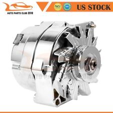 Alternator Chrome 1 Wire Self Exciting Street Rod for GM 305 350 BBC SBC 110Amp picture