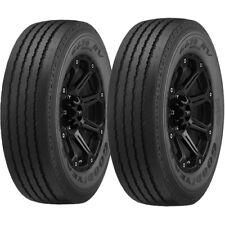 (QTY 2) 295/80R22.5 Goodyear G670 RV 152L Load Range H Black Wall Tires picture