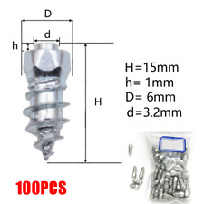 100pcs 15mm Car Tire Stud Screws Wheel Tyre Anti-Slip Snow Spikes for Snowmobile picture