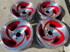 15 VINTAGE WHEELS RIMS AMERICAN RACING CLASSIC 4 LUG AR39 AR-39 RED picture