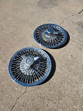 Pair of 1964 1965 1966 Chevy Impala Chevelle II Wire Spoke Hubcaps Wheel Covers picture