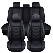For Honda Quilted Leather Car Seat Covers 5-Seats Front Rear Full Set Protectors picture