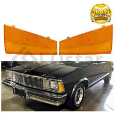 Pair Front Marker Light Set Compatible With 1980 1981 Chevrolet El Camino Malibu picture