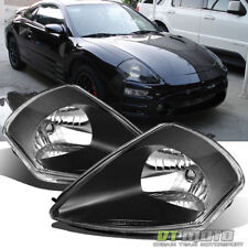 Blk 2000-2005 Mitsubishi Eclipse Replacement Headlights Headlamps Set Left+Right picture