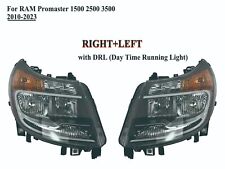 Pairs Left+Right Headlamp Headlight with DRL for 2010-2022 RAM Promaster picture